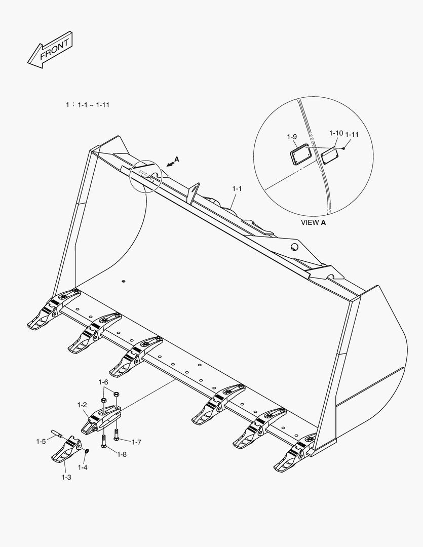 5180 BUCKET-3.7гЋҐ-TOOTH
