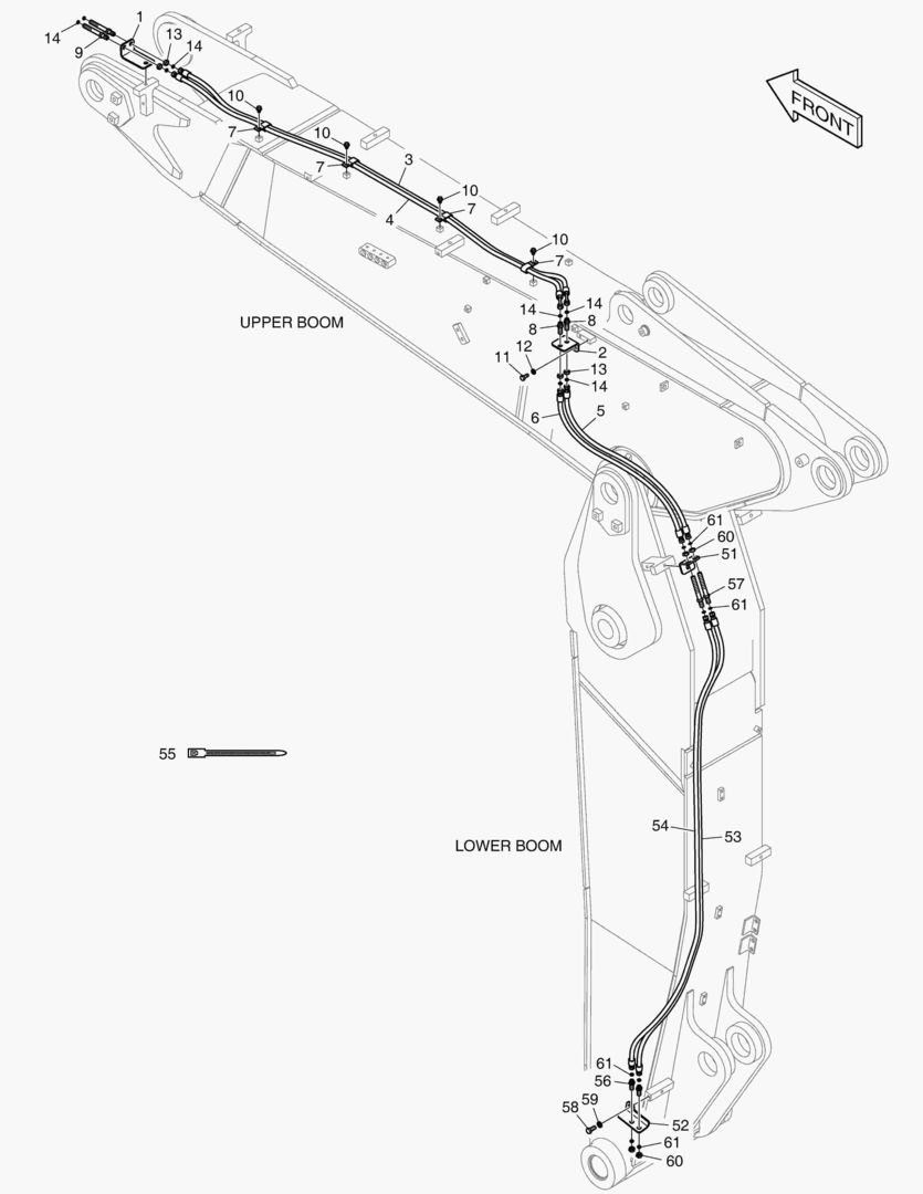 ТРУБОПРОВОД СТРЕЛЫ С ИЗМЕНЯЕМОЙ ГЕОМЕТРИЕЙ - БЫСТРАЯ ПОСАДКА