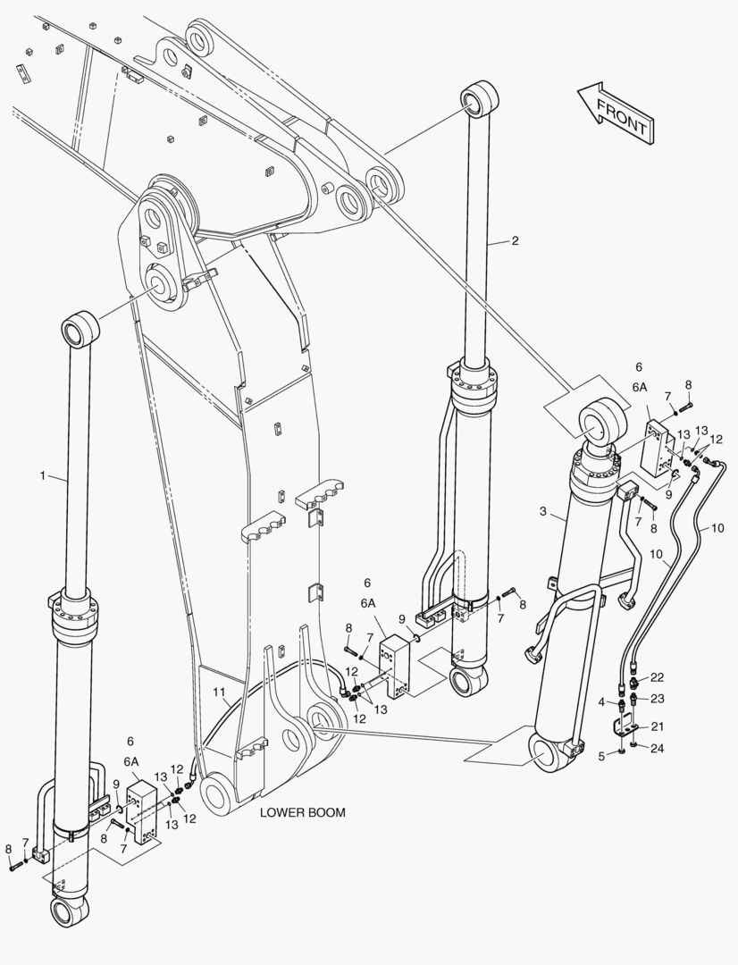 ТРУБОПРОВОД СТРЕЛЫ С ИЗМЕНЯЕМОЙ ГЕОМЕТРИЕЙ - ГИДРОЗАМОК