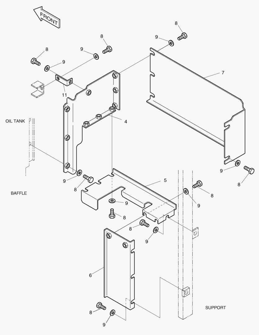 1792 BAFFLE ASS`Y(2) [608~]