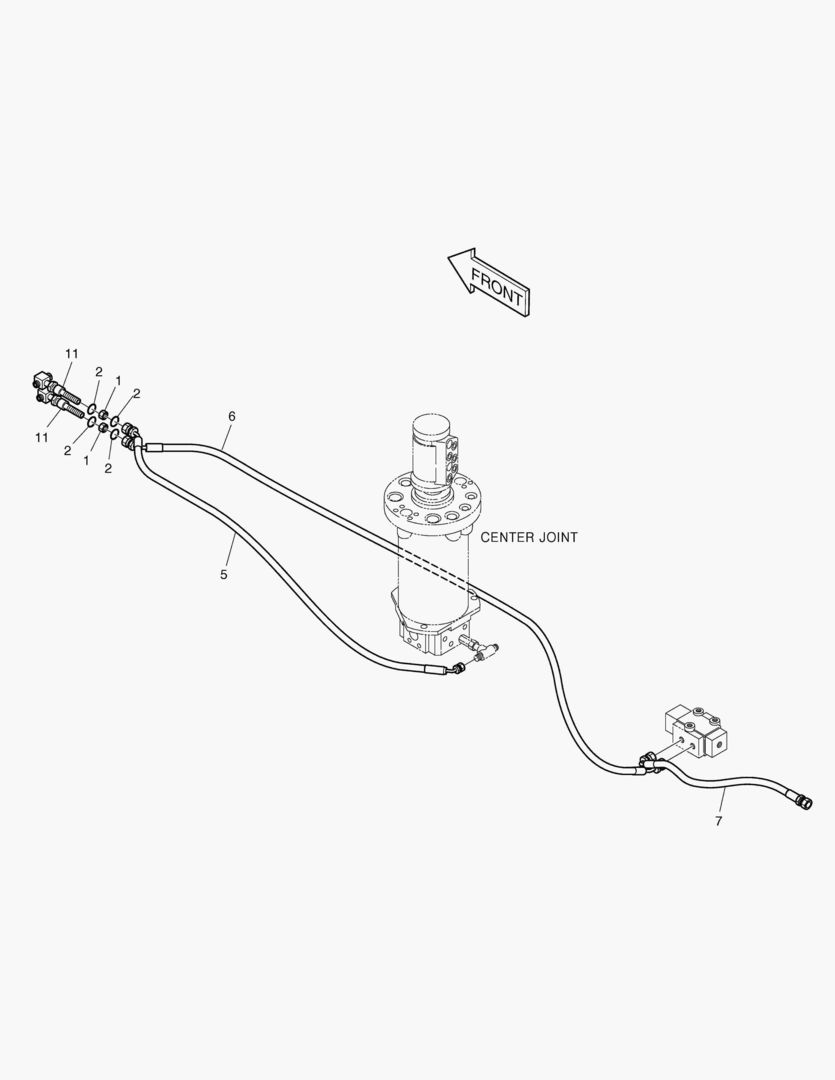 ПЕРЕДНИЙ ТРУБОПРОВОД БУЛЬДОЗЕРА