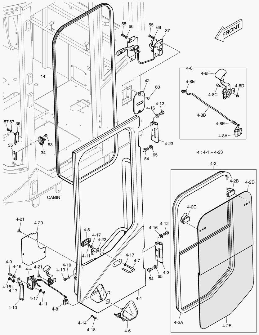 1390 CABIN(4) - DOOR ASS`Y(L.H)