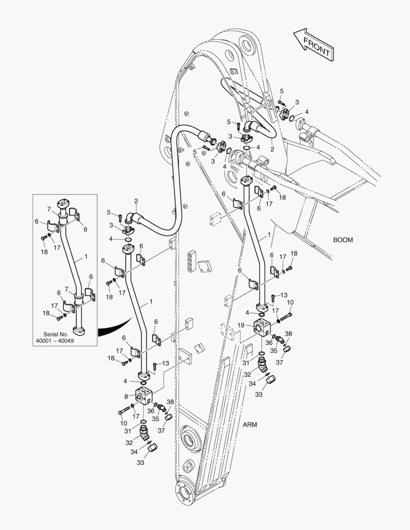 6170 ARM PIPING - ARM 2.9m(ONE & TWO WAY)