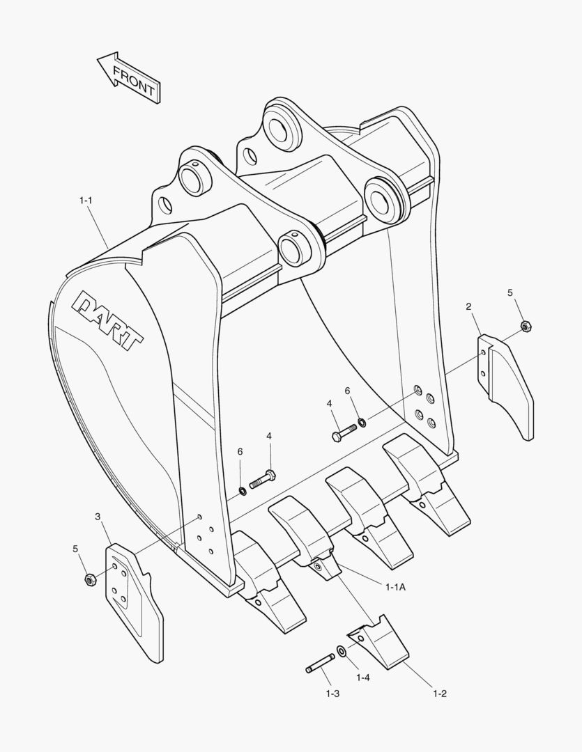 6420 BUCKET-0.38гЋҐ(30`)-SIDE PIN