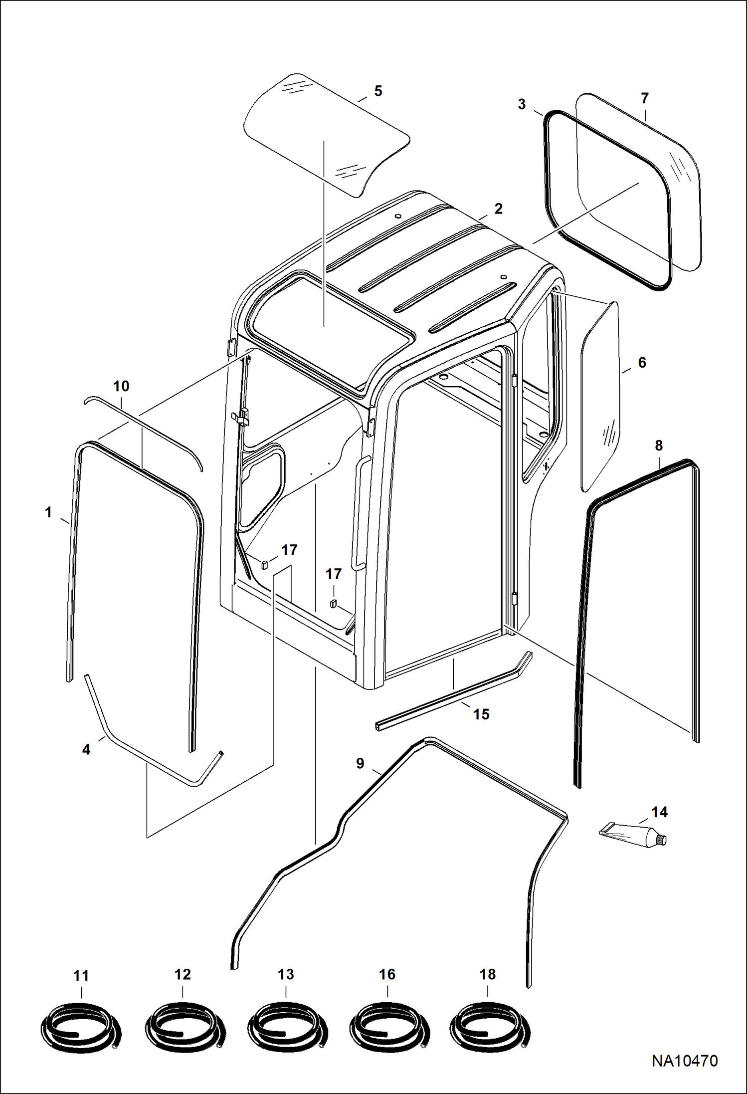КАБИНА ОПЕРАТОРА (ОКНА И УПЛОТНЕНИЯ)