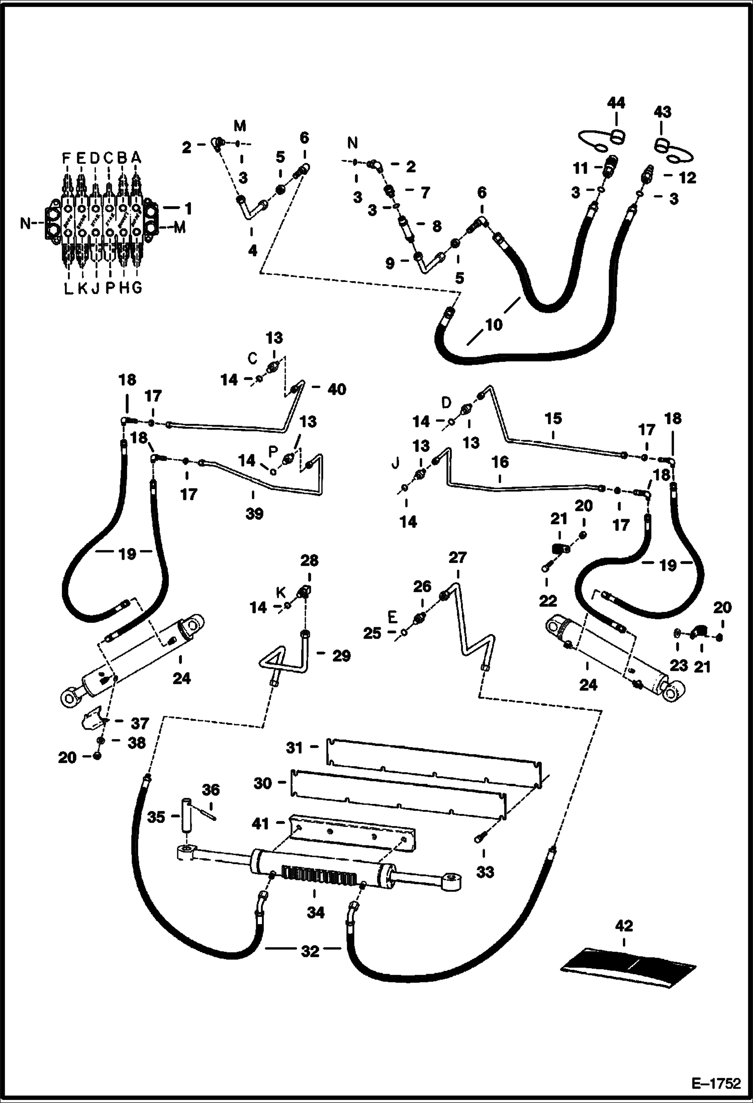 ЭКСКАВАТОР-ПОГРУЗЧИК (ГИДРАВЛИКА ОСНОВНОЙ РАМЫ) (911C)