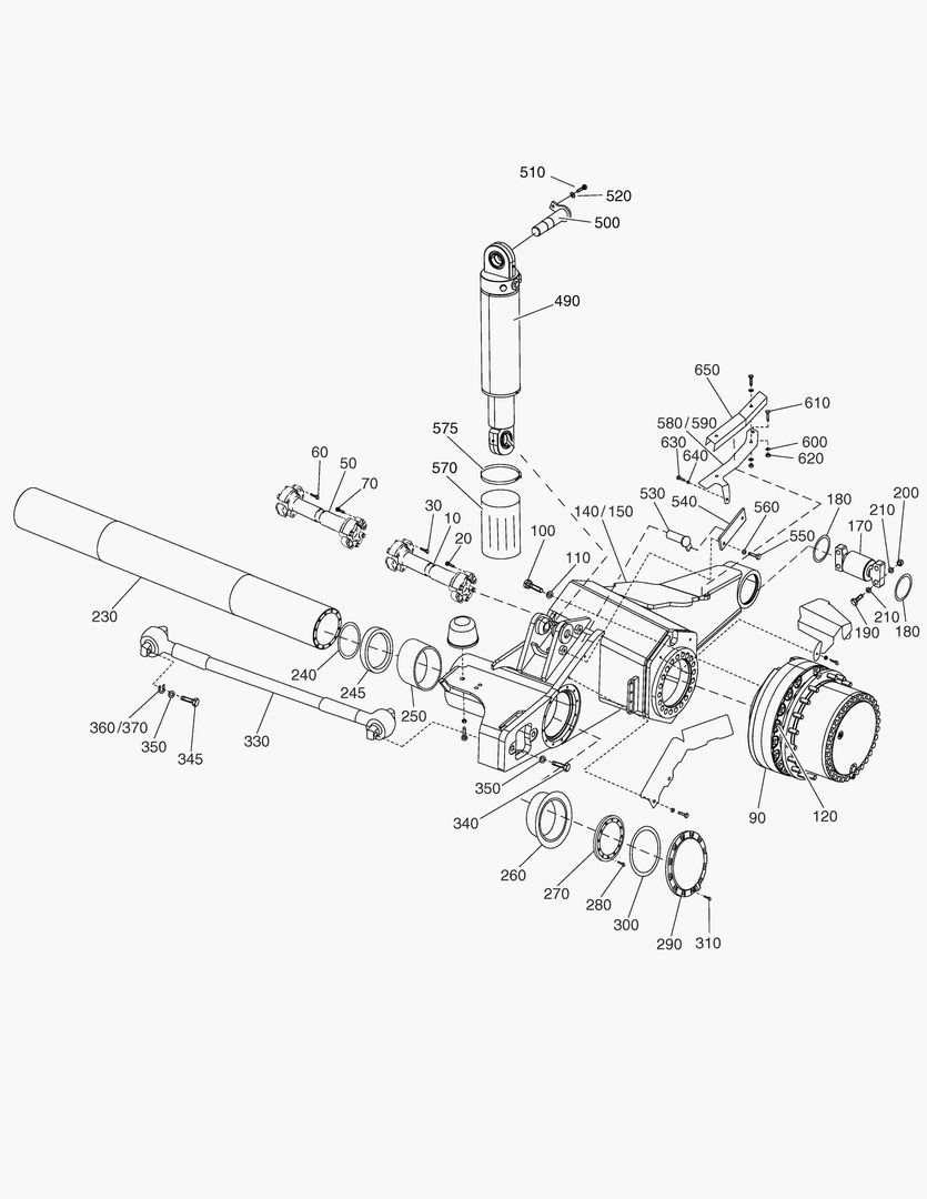 G250-4 FRONT AXLE SUSPENSION