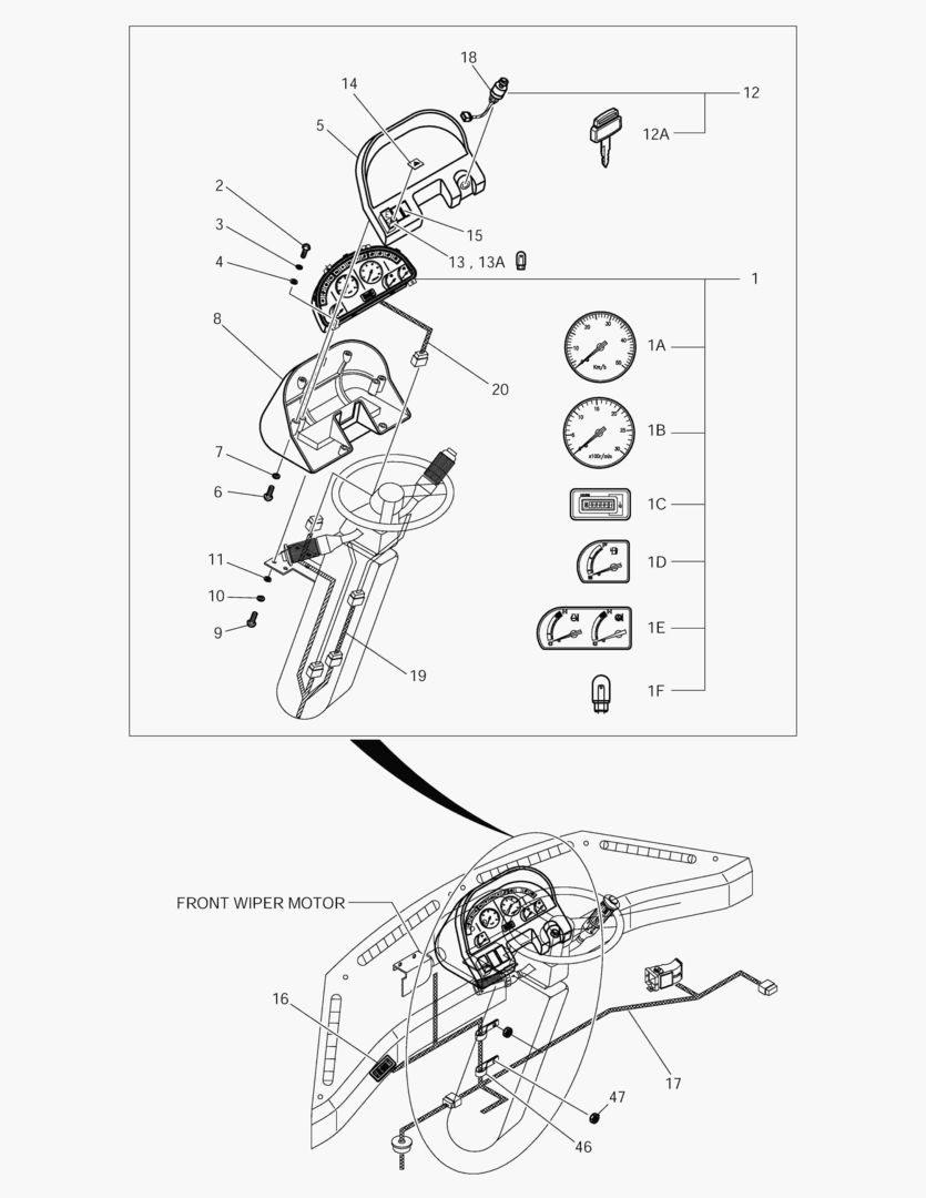 ЭЛЕКТРИЧЕСКИЕ ЗАПЧАСТИ(1)-ИЗМЕРИТЕЛЬНЫЕ ПРИБОРЫ ПАНЕЛЬ