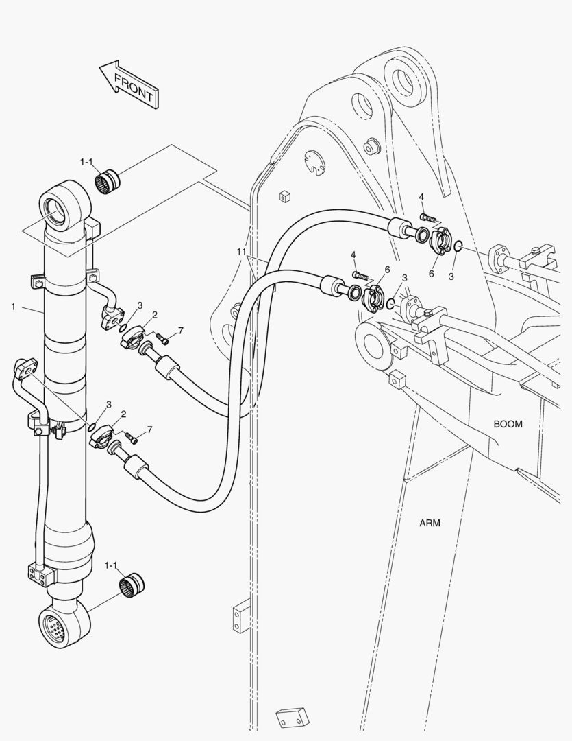 3210 ARM PIPING - ARM 2.5m (DX140LCA)