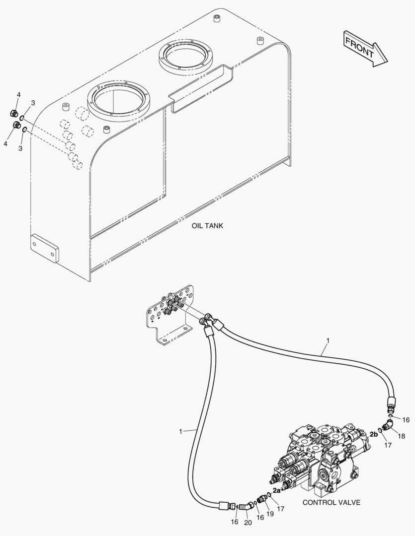 ТРУБОПРОВОД СЕРВОУПРАВЛЕНИЯ - 2 КАТУШКИ