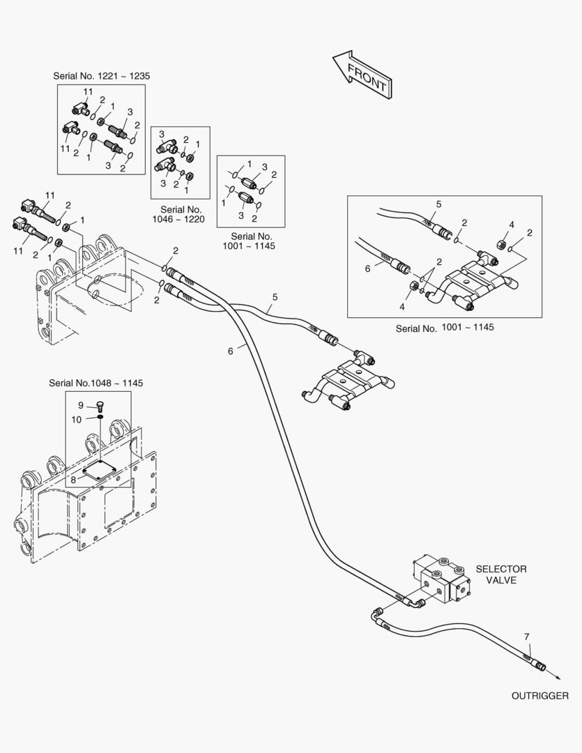 ТРУБОПРОВОД БУЛЬДОЗЕРА-ПЕРЕДНИЙ БУЛЬДОЗЕР