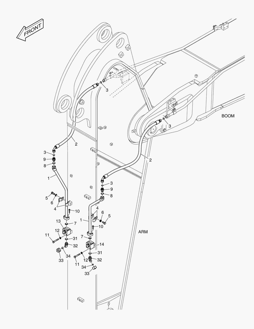 ГИДРОСИСТЕМА РУКОЯТИ - ВРАЩАЮЩИЙСЯ (РУКОЯТЬ 2.6 м)