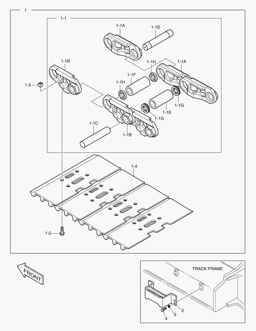 6322 TRACK SHOE ASS`Y - 700G [5646~]