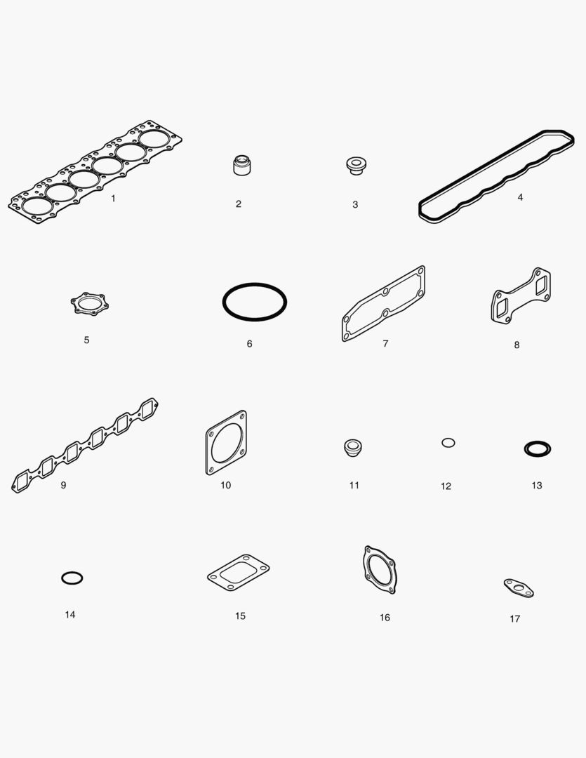 КОМПЛЕКТ ПРОКЛАДОК ДЛЯ КАПИТАЛЬНОГО РЕМОНТА-ВЕРХНИЙ