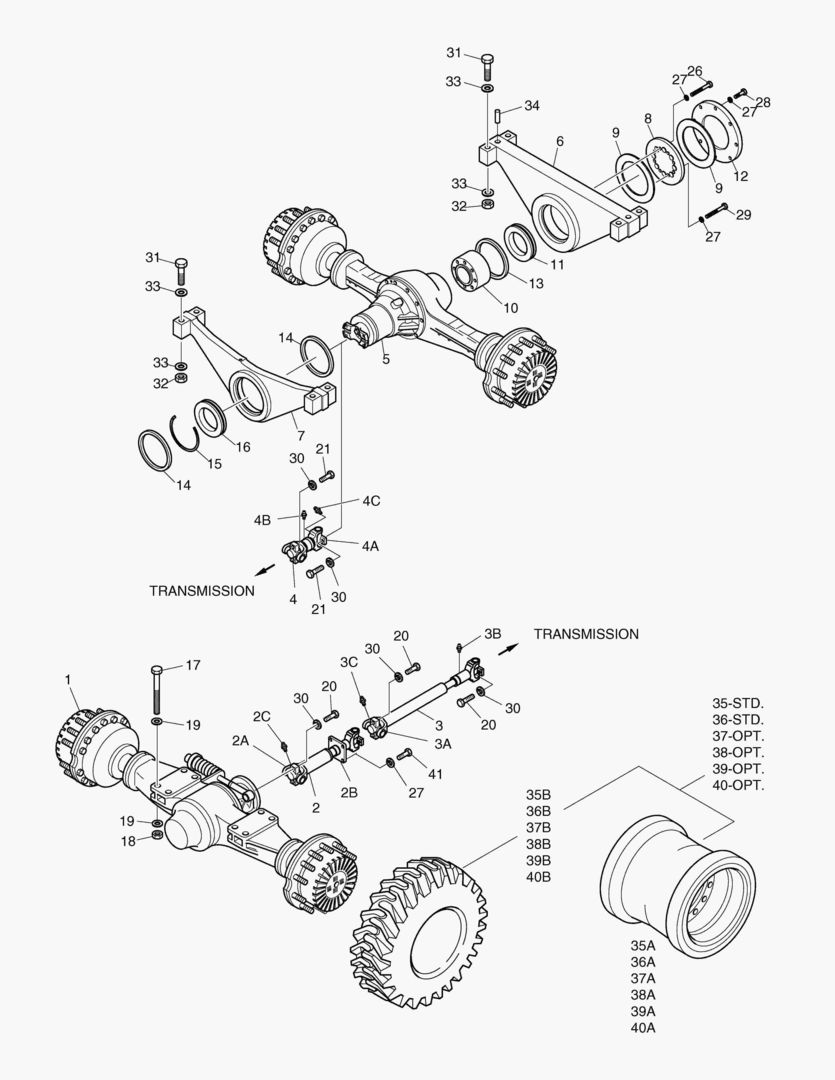 1160 AXLE & DRIVE SHAFT