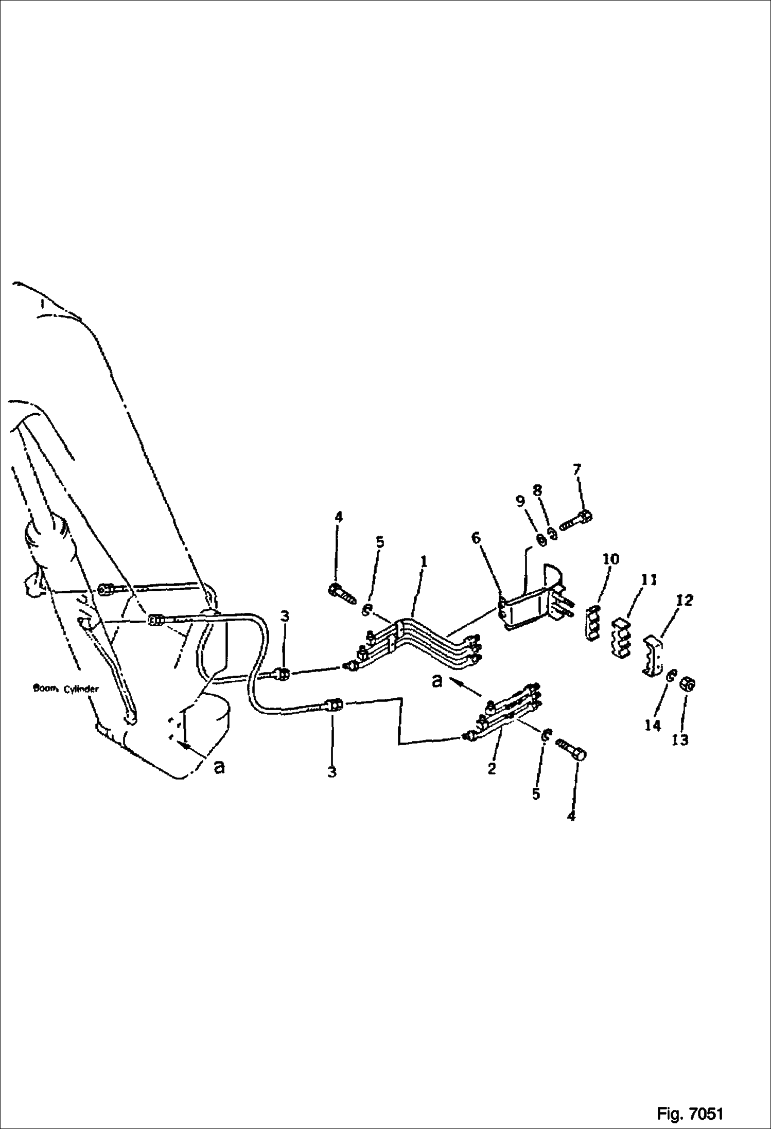 ТРУБОПРОВОД ГИДРАВЛИЧЕСКОЙ СИСТЕМЫ ТРУБОПРОВОД ЦИЛИНДРОВ СТРЕЛЫ НА СТОРОНЕ ГИДРАВЛИЧЕСКОГО РУКАВА