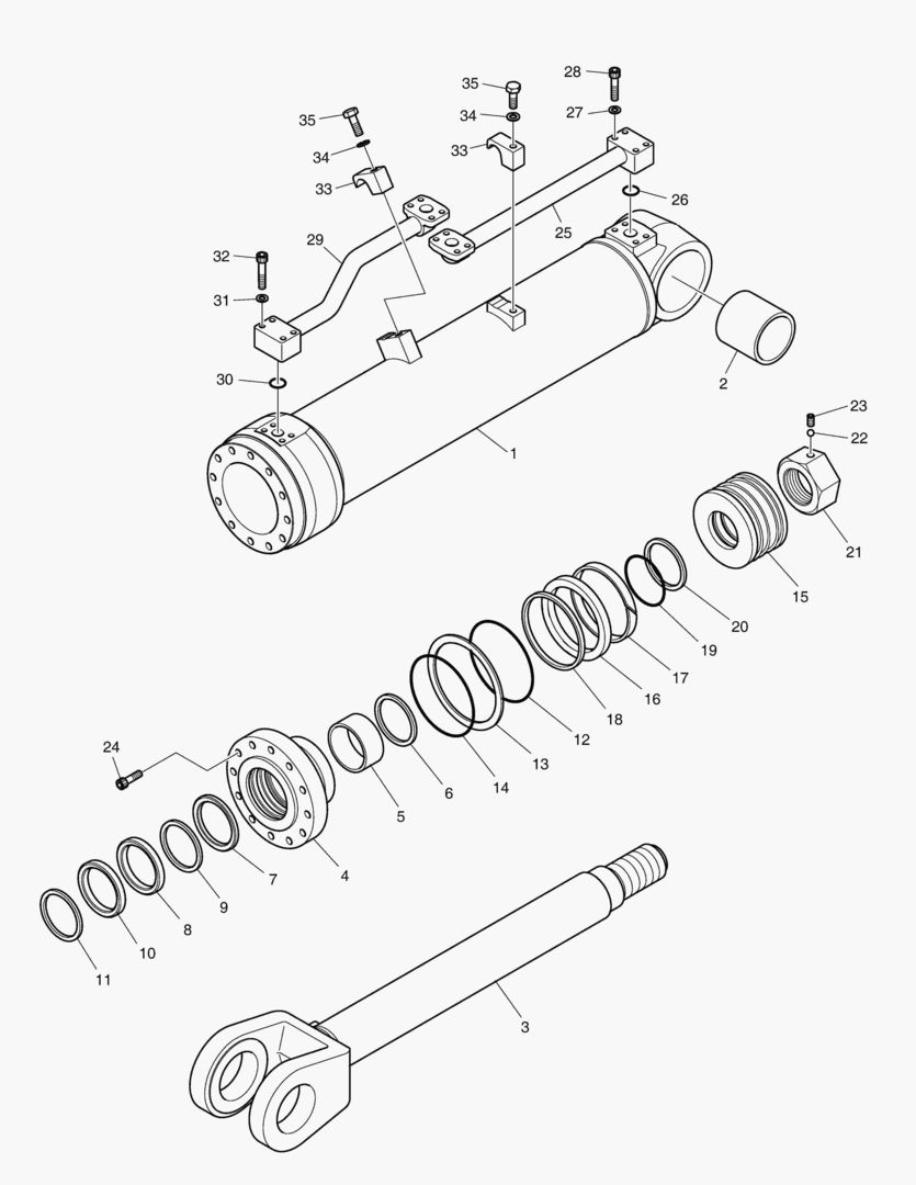 ГИДРОЦИЛИНДР ПОДЪЕМА-ЛЕВОСТОРОННИЙ