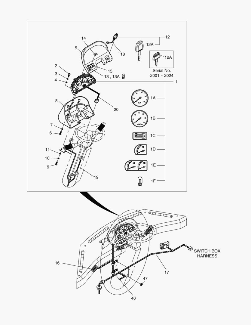 ЭЛЕКТРИЧЕСКИЕ ЗАПЧАСТИ(2)-ИЗМЕРИТЕЛЬНАЯ ПРИБОРНАЯ ПАНЕЛЬ