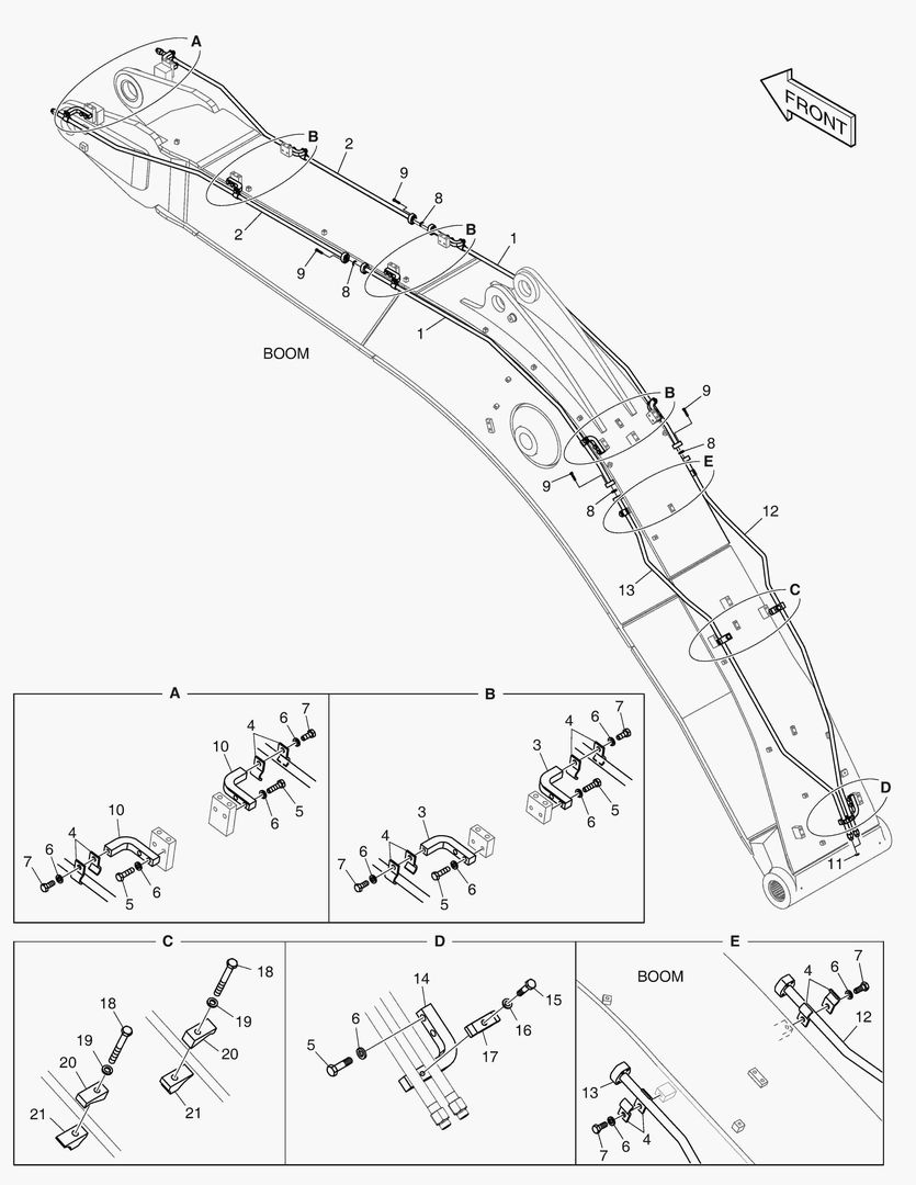 ГИДРОСИСТЕМА СТРЕЛЫ - ВРАЩАЮЩИЙСЯ(СТРЕЛА 6.2 м)