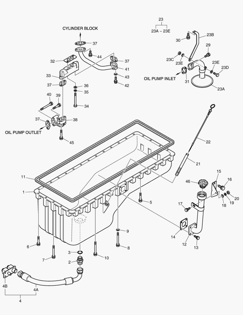 МАСЛЯНАЯ ТРУБКА - В ПОДДОНЕ КАРТЕРА