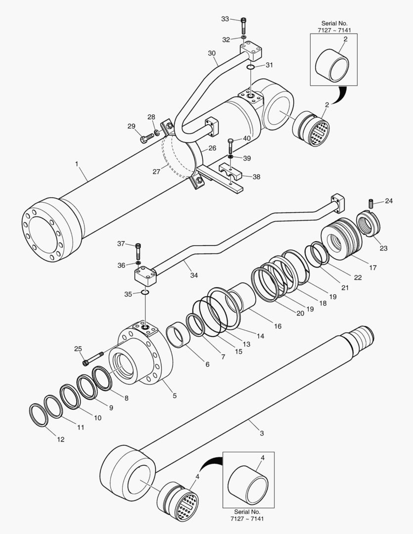 Спецтехника 4301 BOOM CYLINDER - L.H. [7127~] - главное фото