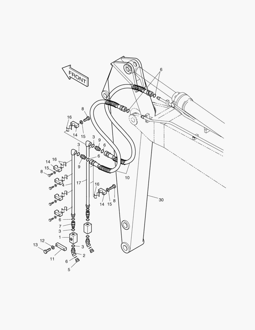 Спецтехника 6470 ARM PIPING-ARM 6.0m(ONE & TWO WAY)