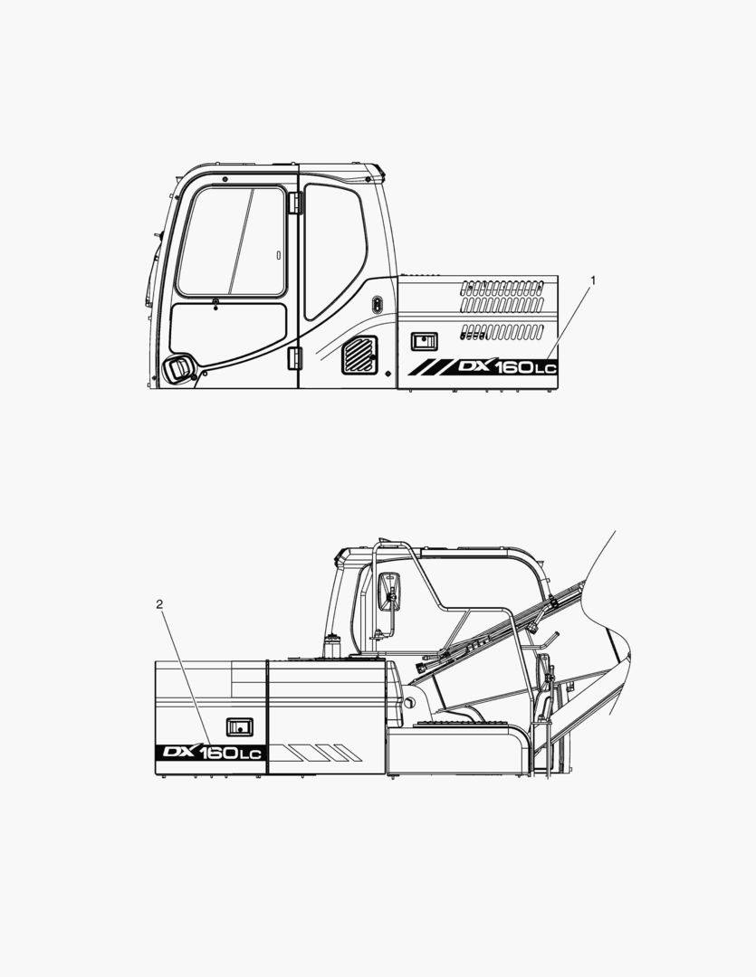 5440 DECAL - MACHINE NAME(DX160LC-3)