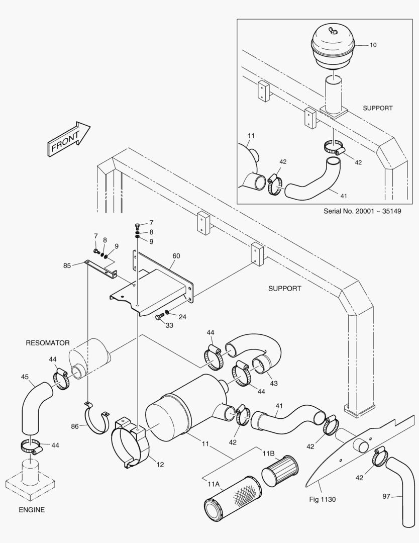 МОНТАЖ ДВИГАТЕЛЯ(3)-ВОЗДУХООЧИСТИТЕЛЬ