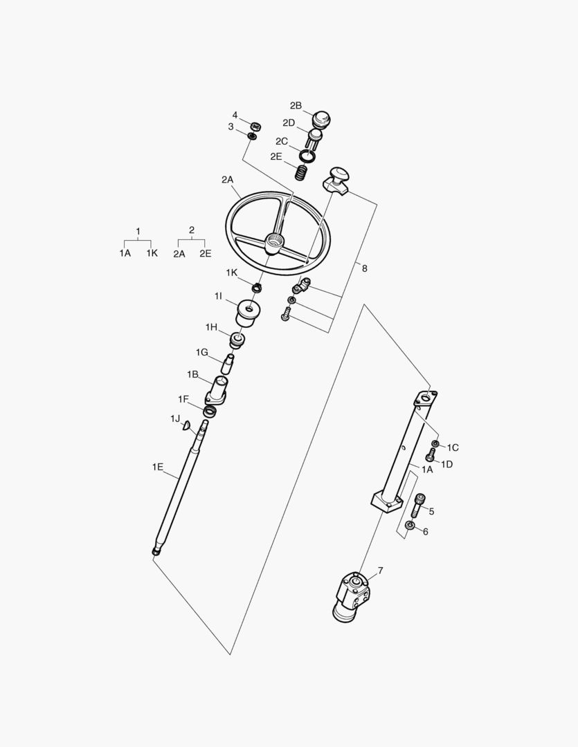 1450 STEERING ASS`Y [1~1280]