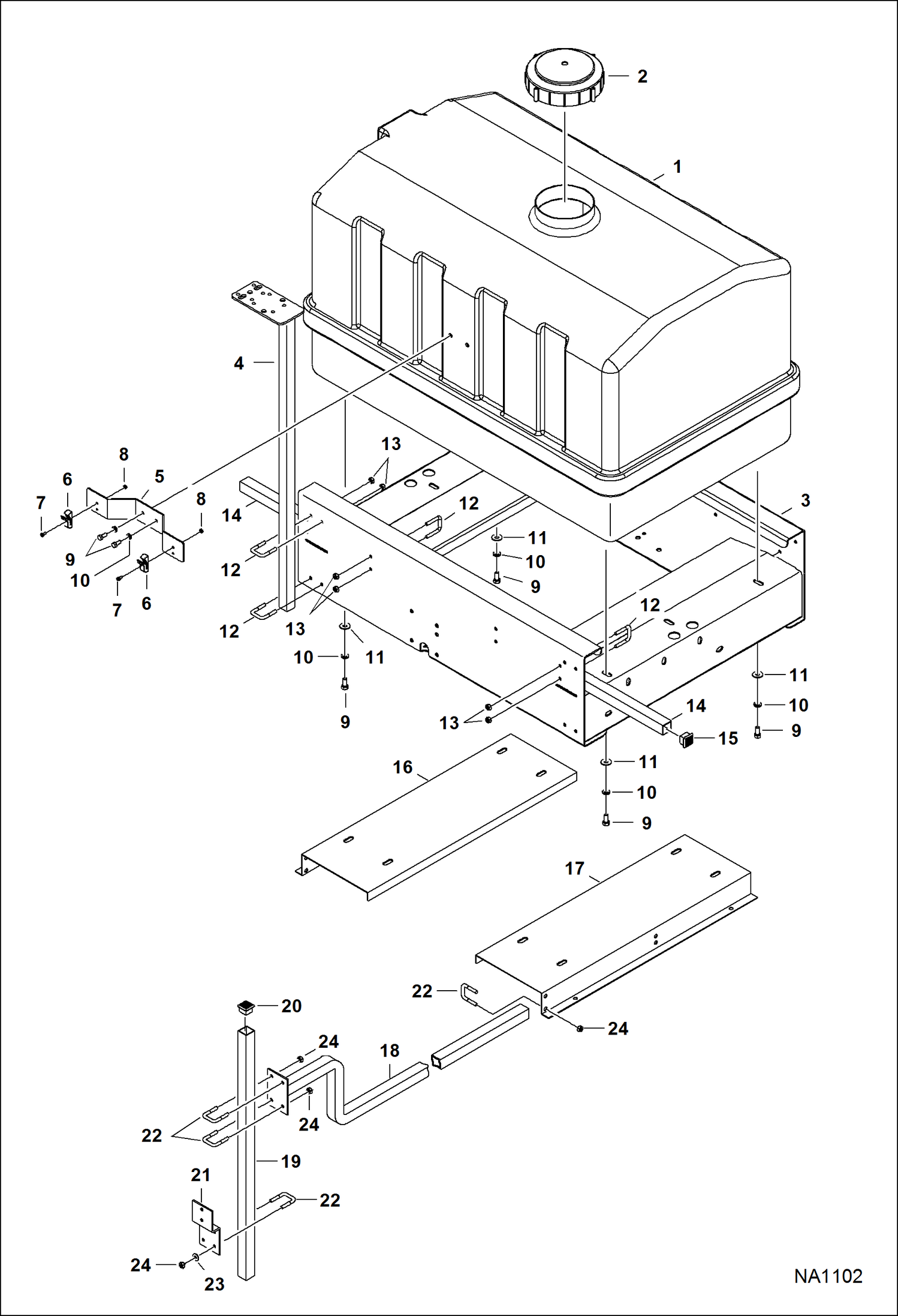 РАСПЫЛИТЕЛЬ (РАМА ШАССИ) (40 GAL A7W3)