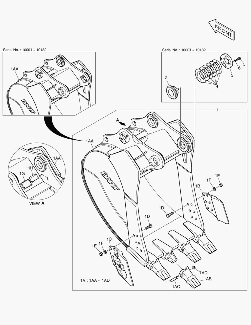 6770 BUCKET ASS`Y - 1.20mВі(42`) - SIDE PIN