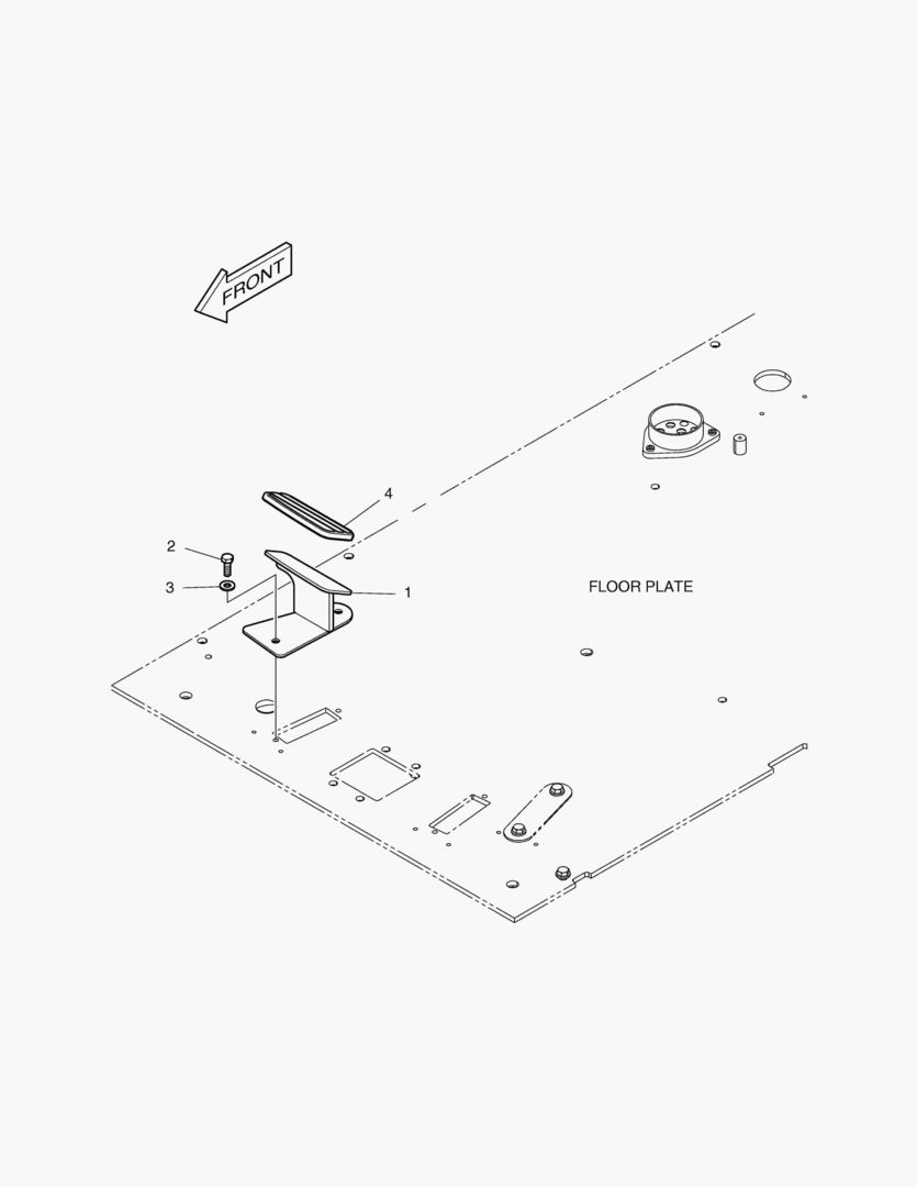 ПОДСТАВКА ДЛЯ НОГ - ПРАВОСТОРОННИЙ