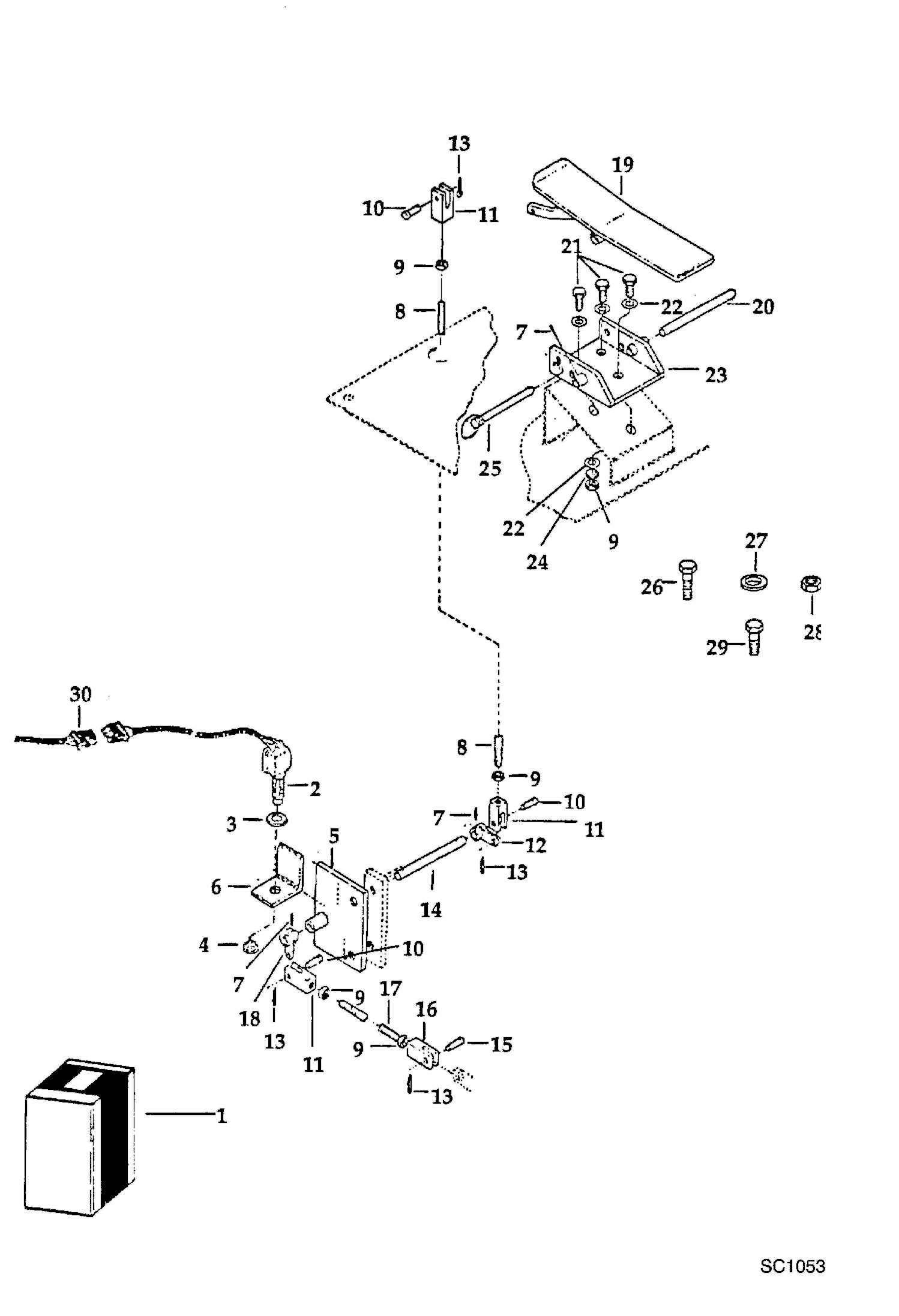 ГИДРОМОЛОТ (ПЕДАЛЬ УПРАВЛЕНИЯ) (1250X) (ИСПОЛЬЗУЕТСЯ НА 76 504811001 - 11999)