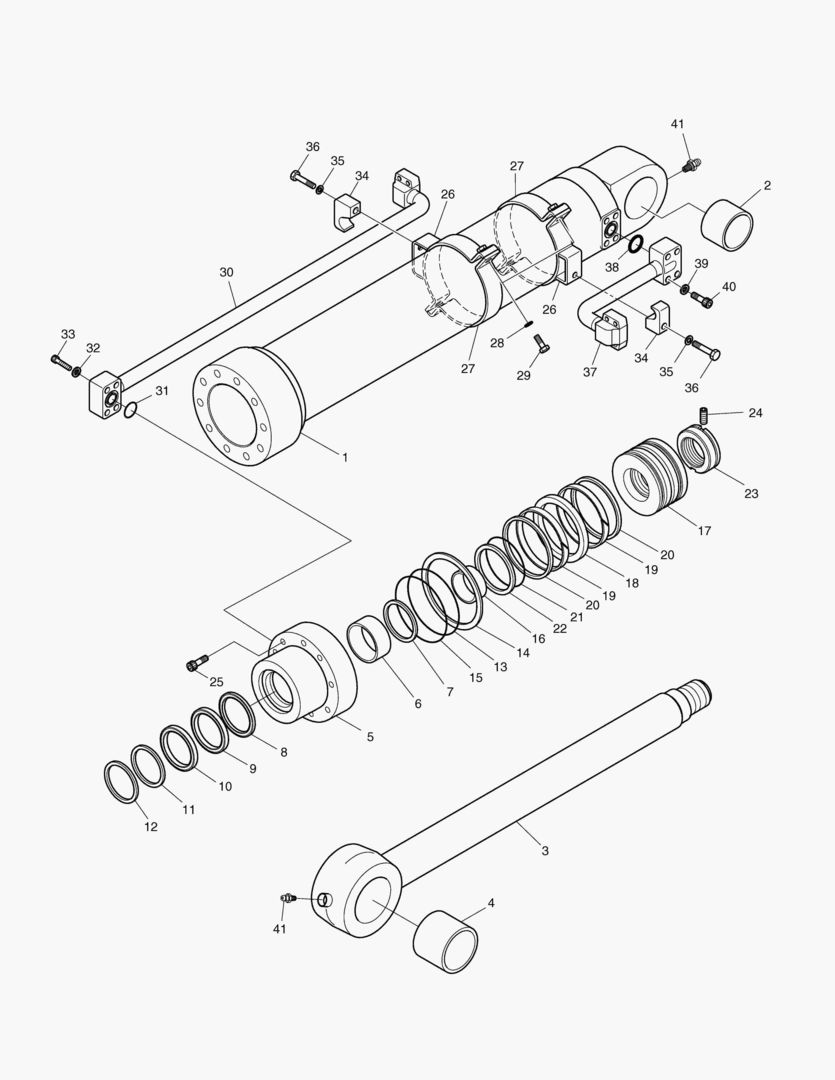 ЦИЛИНДР КОВША - РУКОЯТЬ 3.5 м