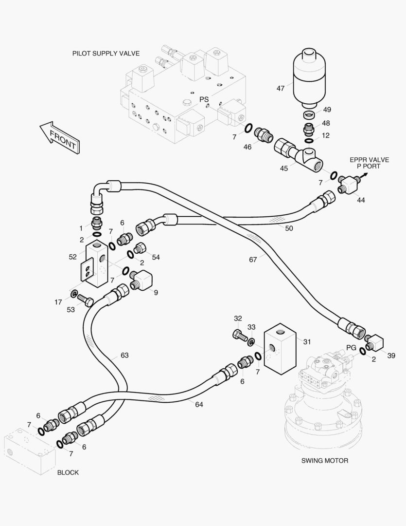 ТРУБОПРОВОД СЕРВОУПРАВЛЕНИЯ(2)-KMX13A