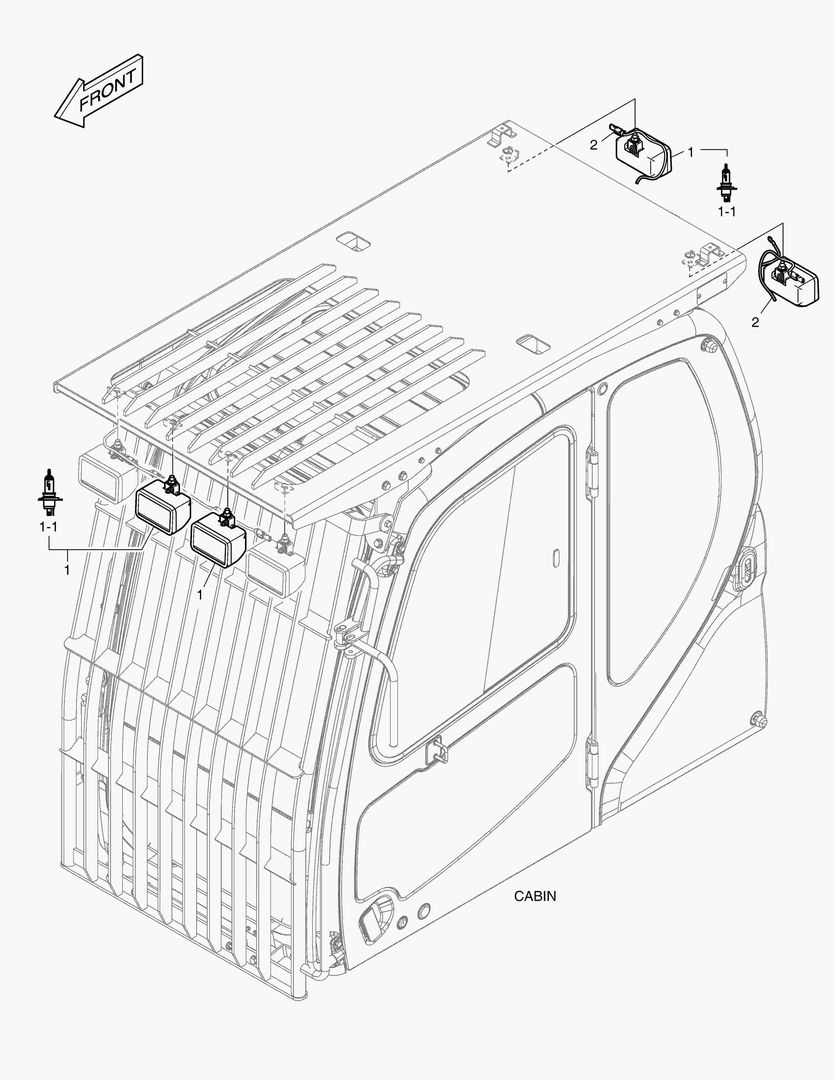 РАБОЧАЯ ФАРА - 6 ЛАМПЫ(КОЖУХ)