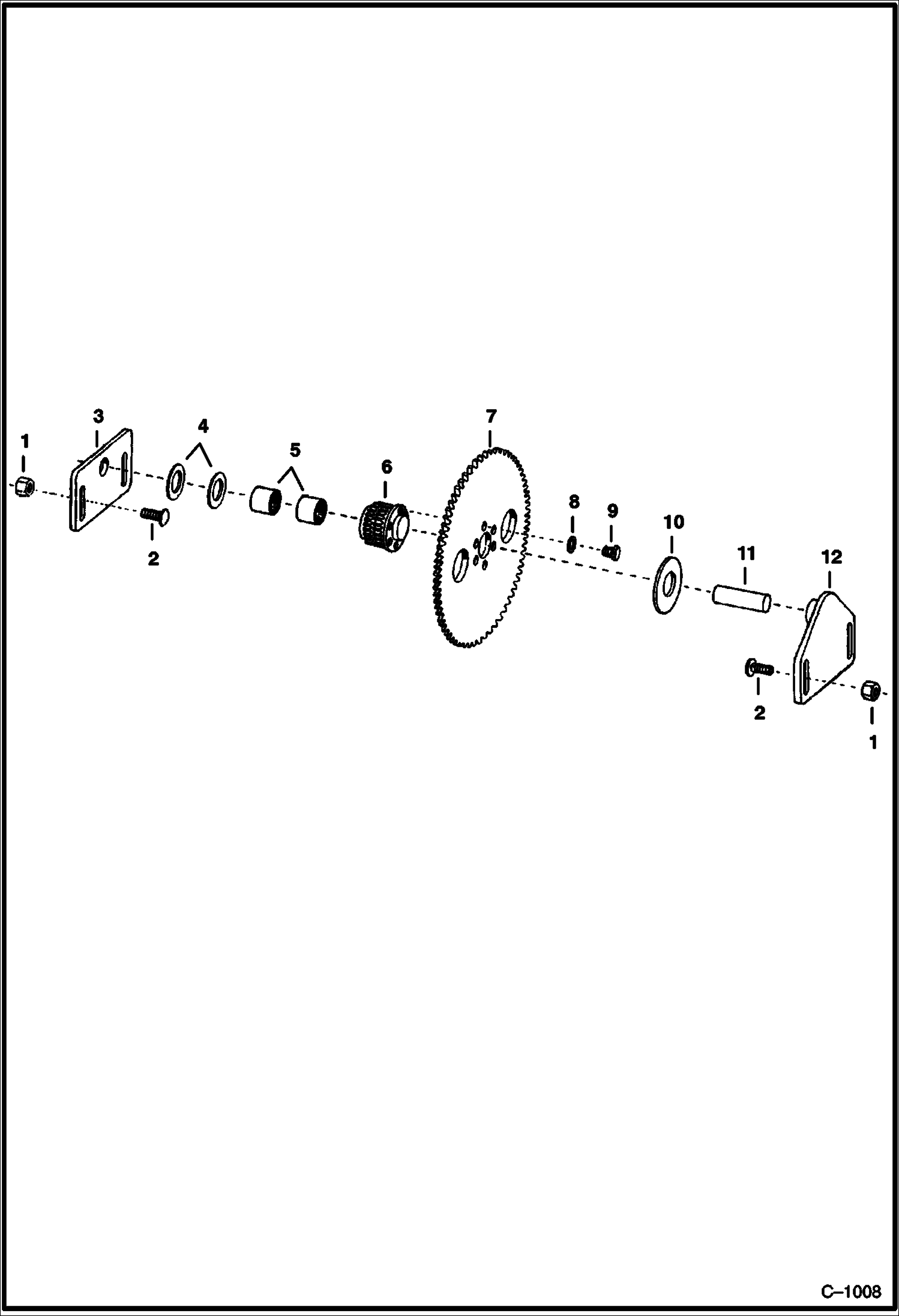 Схема НИЖНИЙ ПЕРЕДАТОЧНЫЙ ВАЛ В СБОРЕ