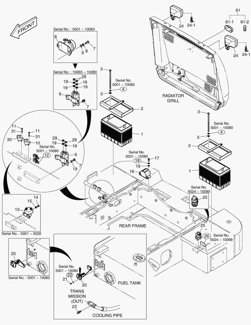1440 ELECTRIC PARTS(1) - BATTERY & REAR LAMP