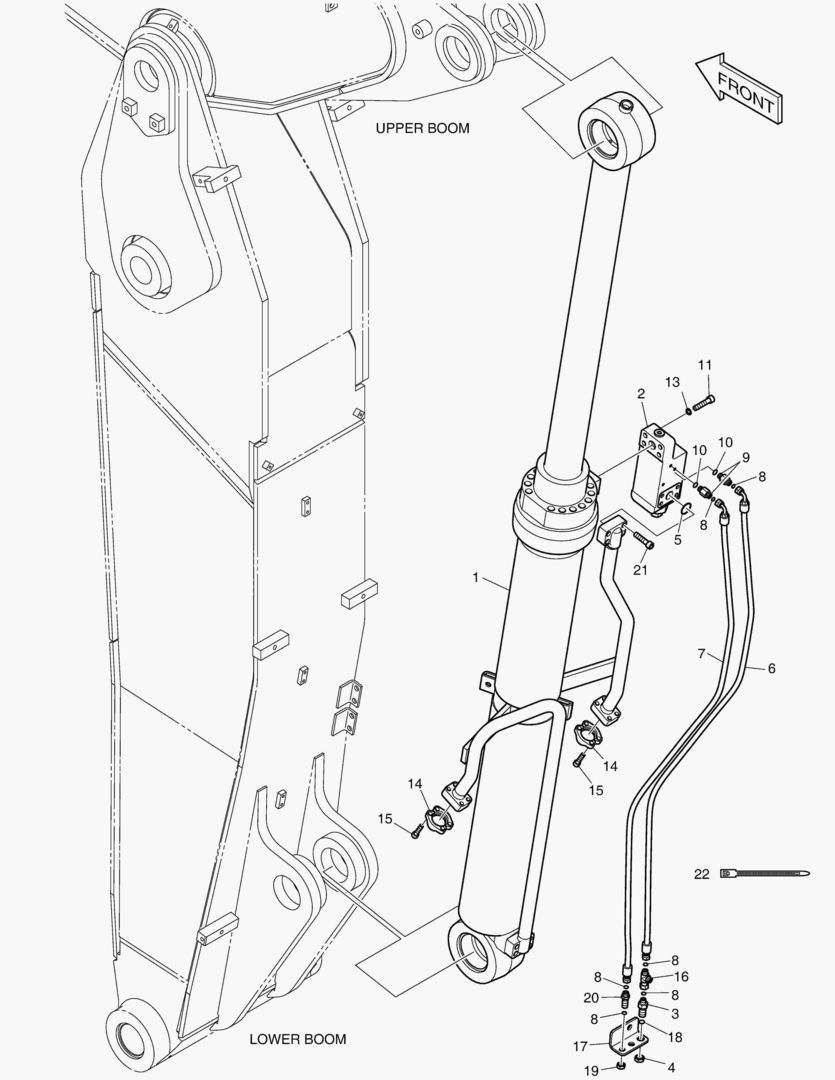 ТРУБОПРОВОД СТРЕЛЫ С ИЗМЕНЯЕМОЙ ГЕОМЕТРИЕЙ - ГИДРОЗАМОК