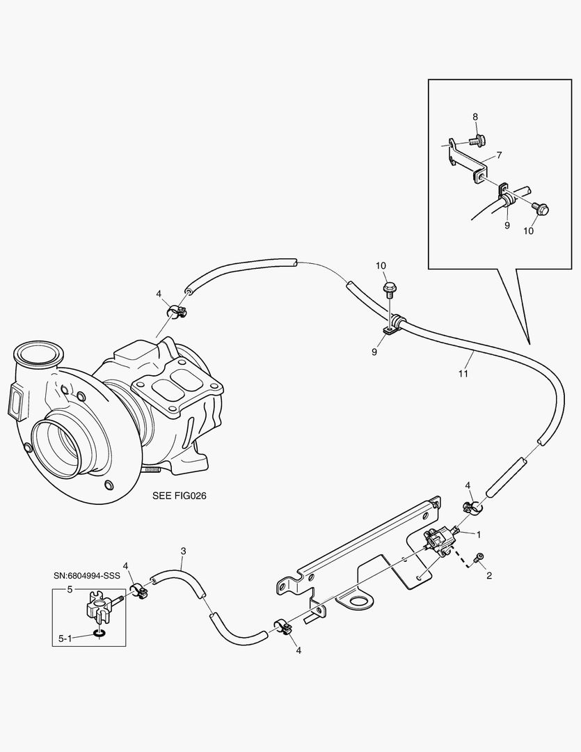 027 TURBOCHARGER COOLANT PIPE