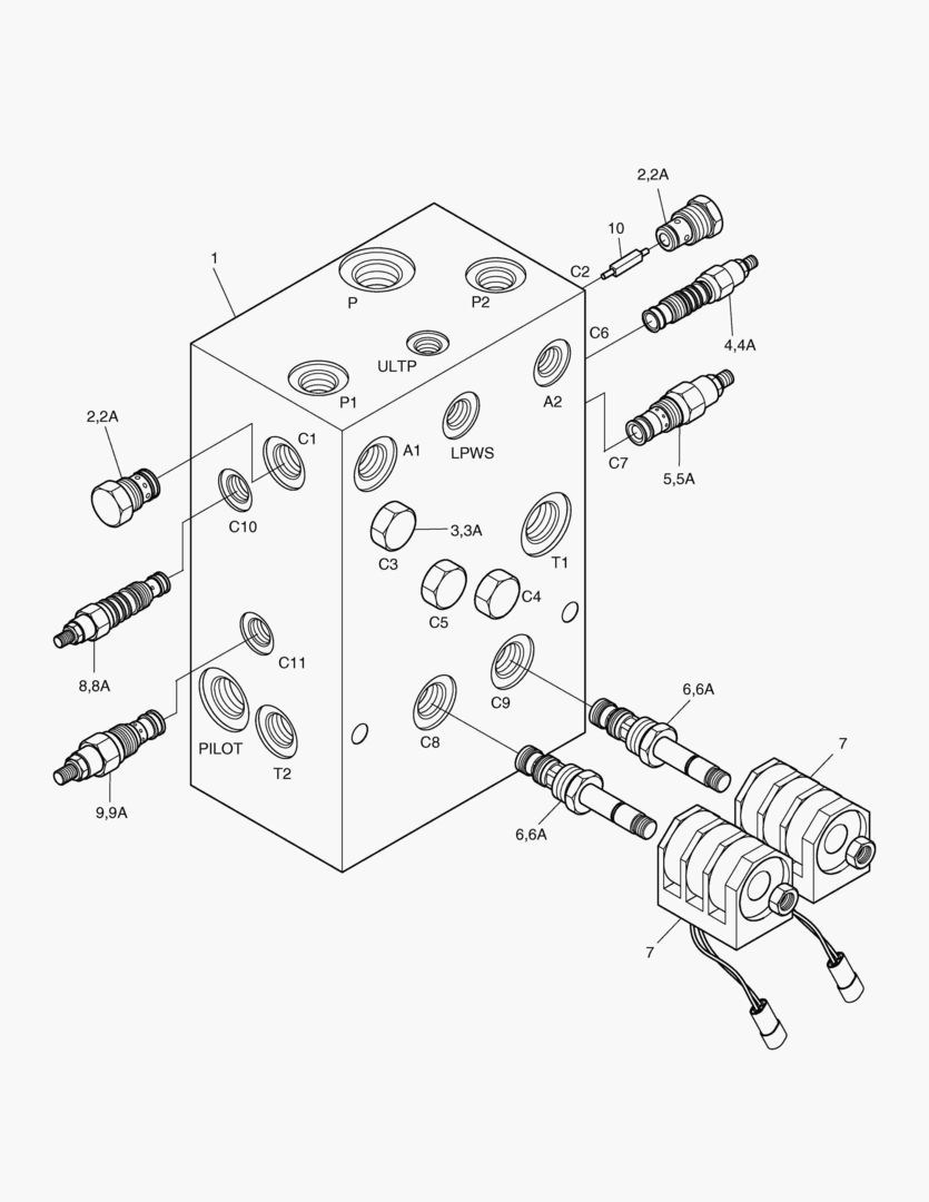 3470 BRAKE & PILOT SUPPLY VALVE