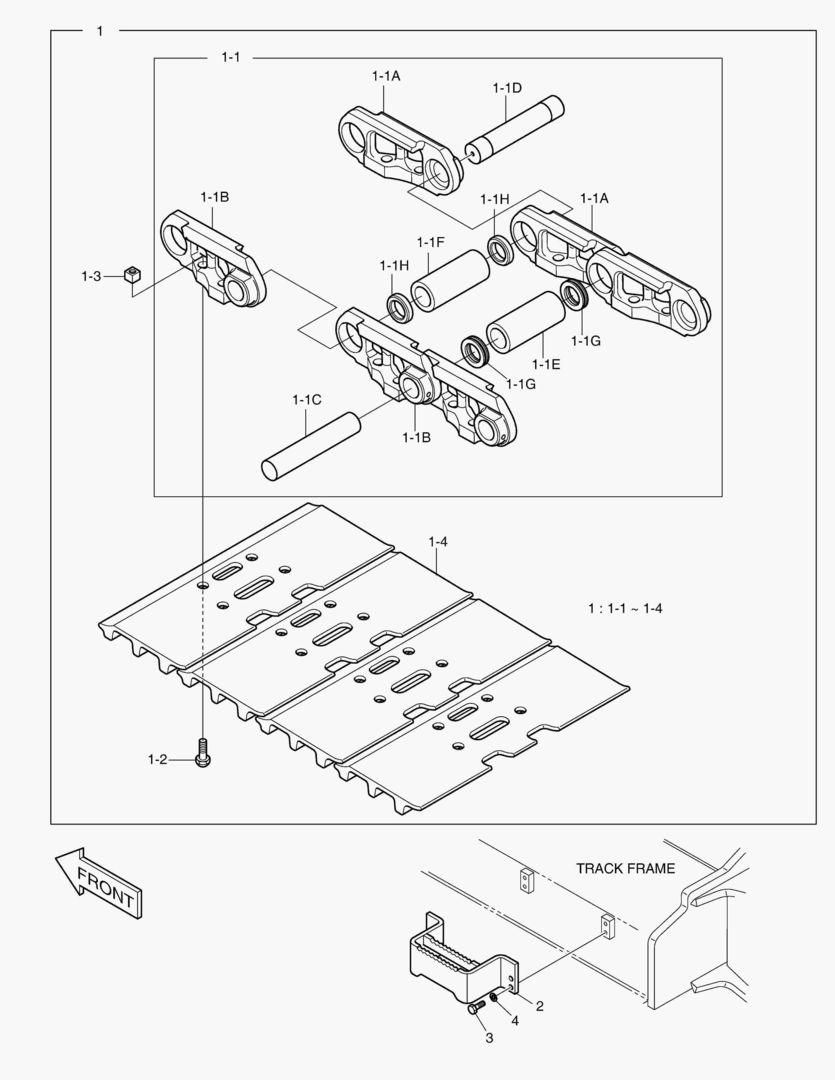 БАШМАК ГУСЕНИЦЫ В СБОРЕ - 850G
