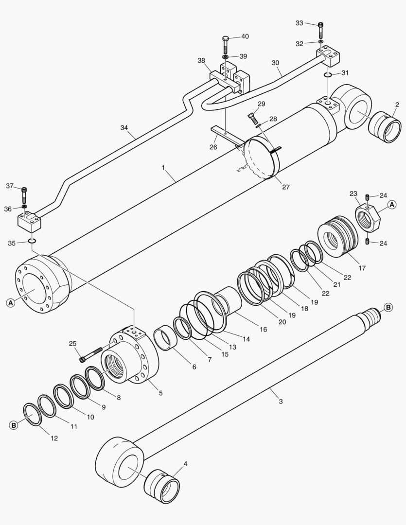 Спецтехника 4340 BOOM CYLINDER - R.H [5001~5079] - главное фото