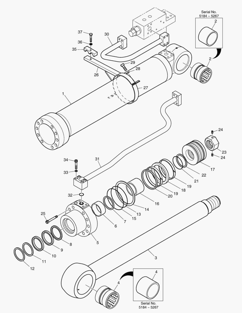 Спецтехника 4501 BOOM CYLINDER - R.H.(LOCK VALVE) [5184~] - главное фото