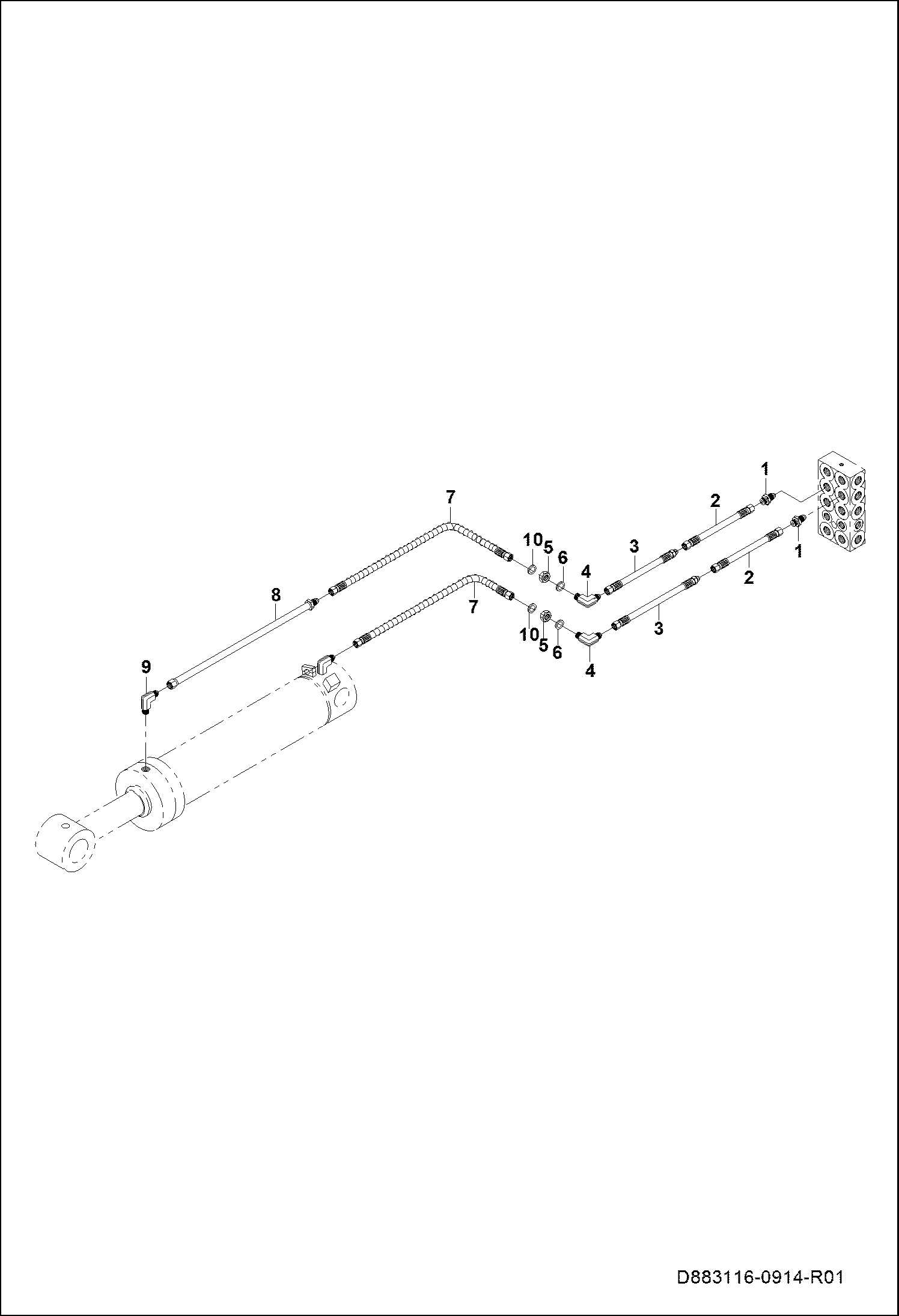 СХЕМА ЦИЛИНДРОВ КОВША