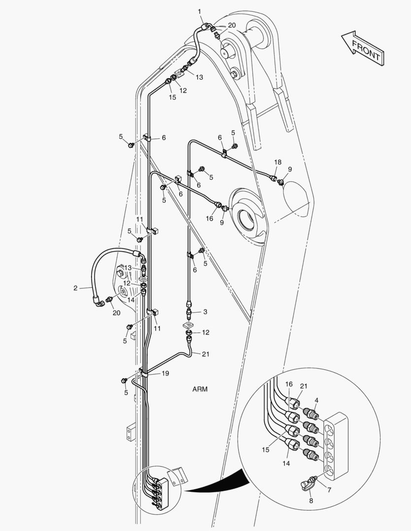 ТРУБОПРОВОД СМАЗОЧНОЙ СИСТЕМЫ - РУКОЯТЬ 3.5 м
