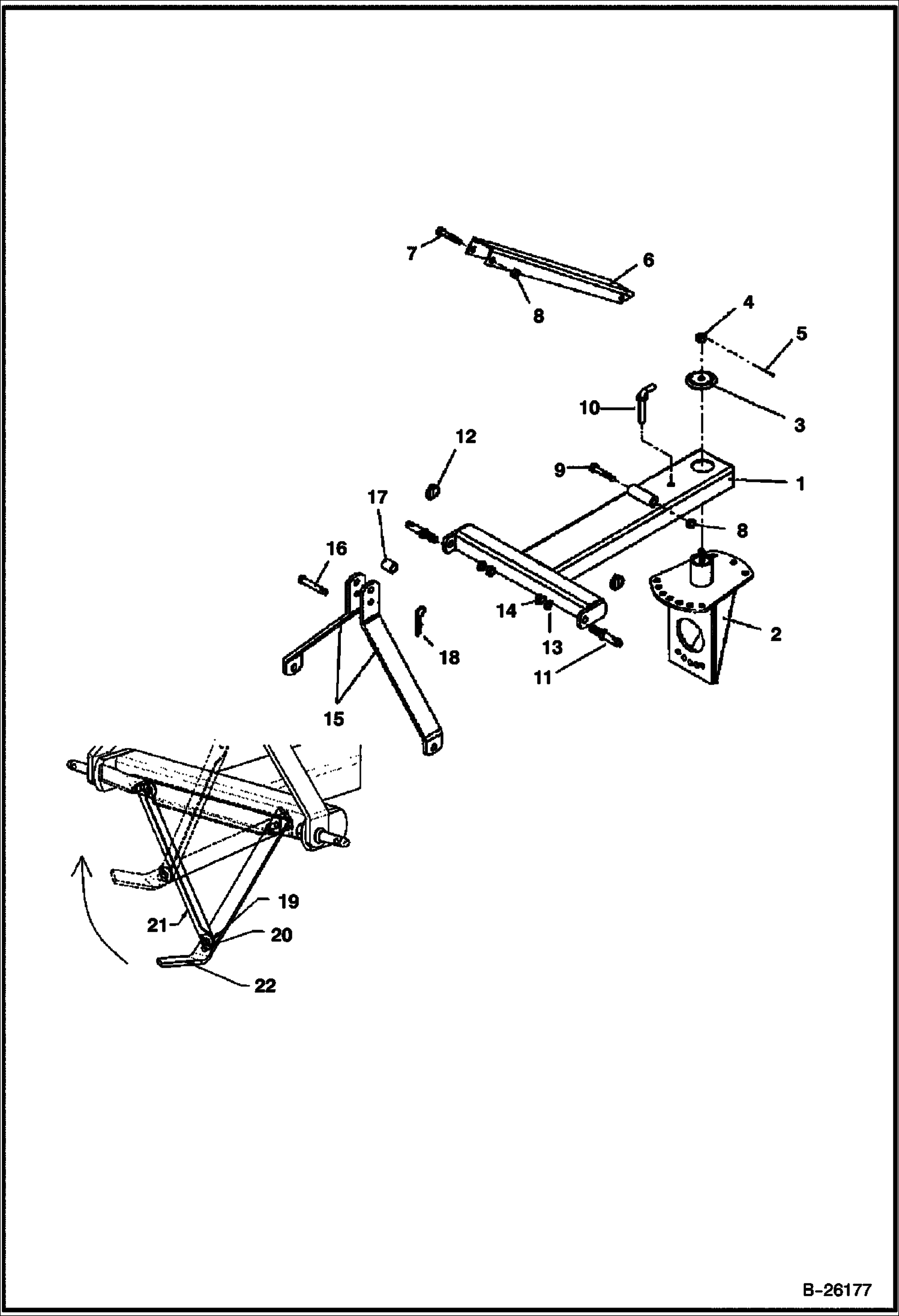 ГРАБЕЛЬНЫЙ ЗУБ (РАМА ШАССИ) (3TR72 A1FT) (3TR84 A1FU)
