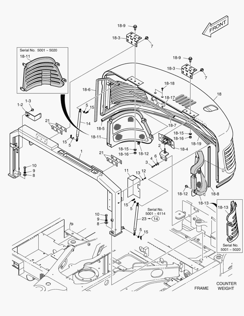 1630 SUPPORT & BONNET ASS`Y [5001~6962]