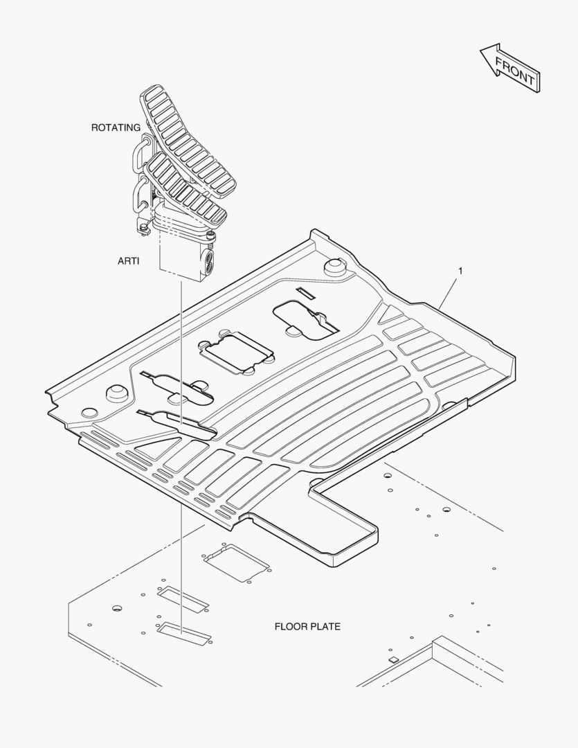 КОВРИК НА ПОЛУ КУЗОВА - ТРИ ПЕДАЛИ
