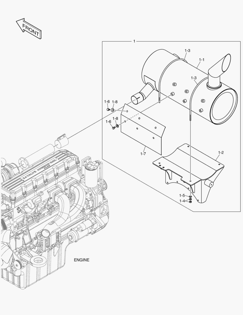 7920 MUFFLER - FOR BRASIL